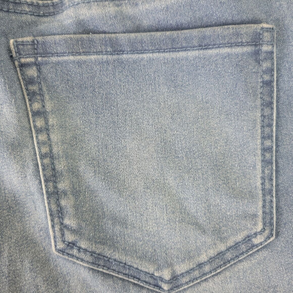 New Directions Jeans Womens 8 Blue Mid Rise Embroidered Girlfriend Pull On Denim - Picture 15 of 16